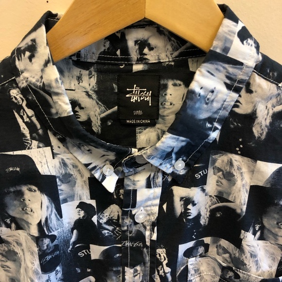 VTG STUSSY - LAURA LOVE LONG-SLEEVE BUTTON UP SIZE SMALL - Picture 4 of 7